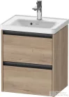 Duravit KETHO.2 48,4x37,5 cm-es, 2 fiókos függesztett szekrény, 074250XXX mosdóhoz, márványos tölgy K25280055550000