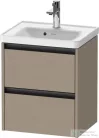 Duravit KETHO.2 48,4x37,5 cm-es, 2 fiókos függesztett szekrény, 074250XXX mosdóhoz, matt len K25280075750000