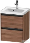 Duravit KETHO.2 48,4x37,5 cm-es, 2 fiókos függesztett szekrény, 074250XXX mosdóhoz, matt dió K25280079790000