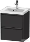 Duravit KETHO.2 48,4x37,5 cm-es, 2 fiókos függesztett szekrény, 074250XXX mosdóhoz, szupermatt grafit K25280080800000