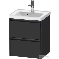   Duravit KETHO.2 48,4x37,5 cm-es, 2 fiókos függesztett szekrény, 074250XXX mosdóhoz, szupermatt grafit K25280080800000