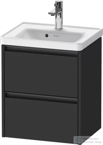 Duravit KETHO.2 48,4x37,5 cm-es, 2 fiókos függesztett szekrény, 074250XXX mosdóhoz, szupermatt grafit K25280080800000