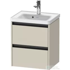   Duravit KETHO.2 48,4x37,5 cm-es, 2 fiókos függesztett szekrény, 074250XXX mosdóhoz, szupermatt taupe K25280083830000