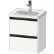Duravit KETHO.2 48,4x37,5 cm-es, 2 fiókos függesztett szekrény, 074250XXX mosdóhoz, szupermatt fehér K25280084840000