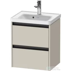   Duravit KETHO.2 48,4x37,5 cm-es, 2 fiókos függesztett szekrény, 074250XXX mosdóhoz, matt taupe K25280091910000