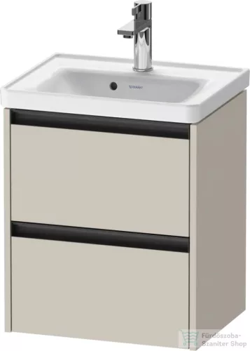 Duravit KETHO.2 48,4x37,5 cm-es, 2 fiókos függesztett szekrény, 074250XXX mosdóhoz, matt taupe K25280091910000