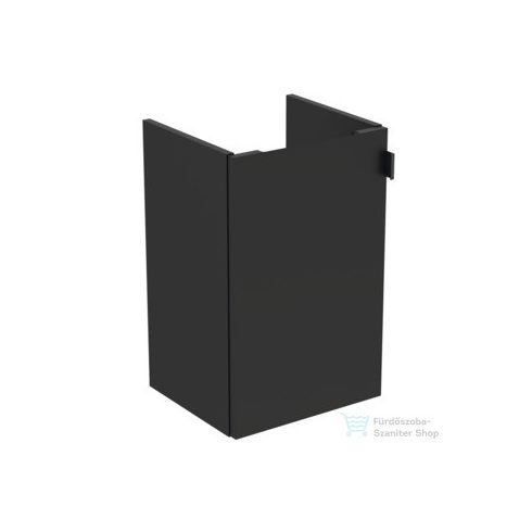 Ideal Standard I.Life S 35x30,6 cm-es 1 ajtós álló szekrény mosdó nélkül,balos,Silk black K8717ZT