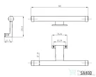 AQUALINE KRONAS LED világítás, 6W, 400x40x100mm, króm (KA400)