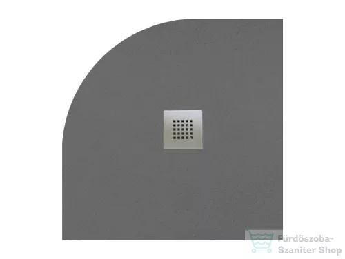 Radaway Kios A 80x80 íves műmárvány zuhanytálca, betonszürke KA8080-52
