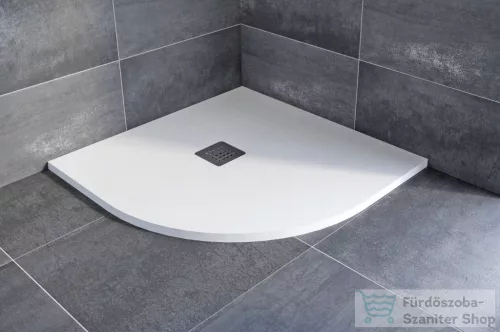 Radaway Kios A 80x80 íves műmárvány zuhanytálca, fehér KA8080-53