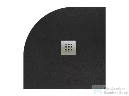 Radaway Kios A 80x80 íves műmárvány zuhanytálca, fekete KA8080-54