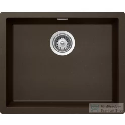   Schock Kaia N-100L CRISTADUR® Bronze 556x456 mm gránit kompozit konyhai mosogatótálca, bronzbarna KAIN100LBRON
