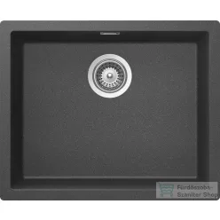   Schock Kaia N-100L CRISTADUR® Stone 556x456 mm gránit kompozit konyhai mosogatótálca, palaszürke KAIN100LSTON