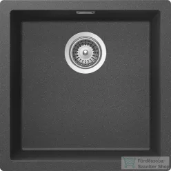   Schock Kaia N-100 CRISTADUR® Stone 456x456 mm gránit kompozit konyhai mosogatótálca, palaszürke KAIN100STON