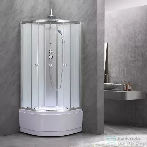 Leziter Karolino 90 white mélytálcás zuhanykabin KAROLINO90W