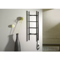   Sapho KARBO elektromos fürdőszobai radiátor 87W, 400x1120 mm, fekete KB904