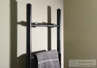 Sapho KARBO elektromos fürdőszobai radiátor 87W, 400x1120 mm, fekete KB904