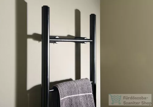 Sapho KARBO elektromos fürdőszobai radiátor 87W, 400x1120 mm, fekete KB904