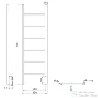 Sapho KARBO elektromos fürdőszobai radiátor 120W, 500x1600 mm, fekete KB905