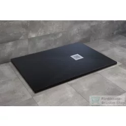   Radaway Kios F 150x80 műmárvány zuhanytálca fekete KF1580-54
