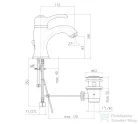 Sapho KIRKÉ mosdó csaptelep, automata leeresztővel, bronz  KI02B