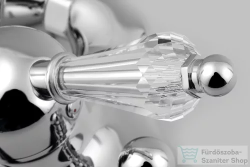 Sapho KIRKÉ kádtöltő csaptelep zuhanyszett nélkül, kristály karral, króm KI10KC