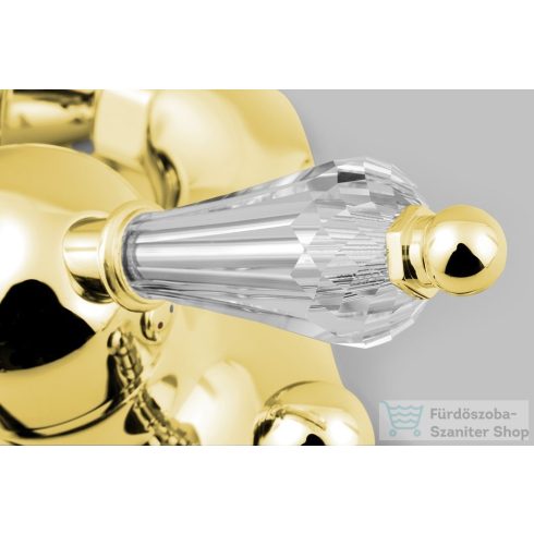 Sapho KIRKÉ kádtöltő csaptelep zuhanyszett nélkül, kristály karral, arany KI10KZ
