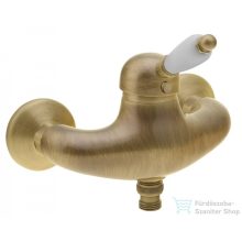   Sapho KIRKÉ zuhany csaptelep, zuhanyszett nélkül, fehér kerámia karral, bronz KI11BB