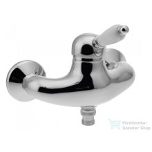   Sapho KIRKÉ zuhany csaptelep, zuhanyszett nélkül, fehér kerámia karral, króm KI11BC