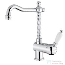   Sapho KIRKÉ Mosogató-csaptelep, fehér karral, króm KI14BC