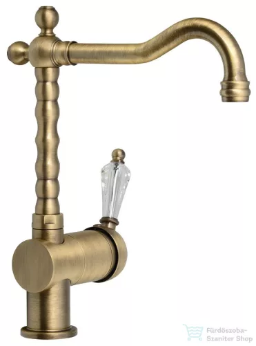 Sapho KIRKÉ CRYSTAL mosogató-csaptelep, bronz 190/205/285mm, bronz (KI14KB)