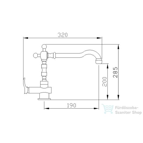 Sapho KIRKÉ Mosogató-csaptelep, arany  KI14Z