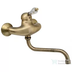   Sapho KIRKÉ fali csaptelep, kristály karral, bronz (KI15KB)