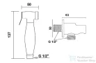 Sapho KIRKÉ falba süllyesztett csaptelep, bidézuhannyal, gégecsővel, bronz (KI41B-01)