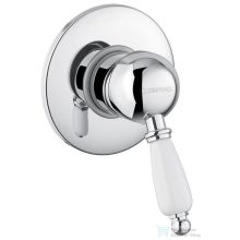   Sapho KIRKÉ falbaépíthető csaptelep, 1 irányú, fehér karral, króm KI41BC