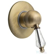   Sapho KIRKÉ falba süllyesztett csaptelep, 1-irányú váltóval, kristály karral, bronz (KI41KB)