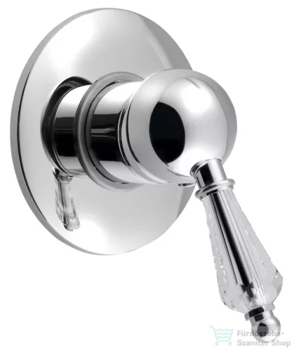 Sapho KIRKÉ falba süllyesztett csaptelep, 1-irányú váltóval, kristály karral, króm (KI41KC)