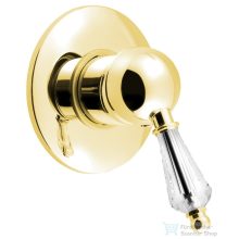   Sapho KIRKÉ falba süllyesztett csaptelep, 1-irányú váltóval, kristály karral, arany (KI41KZ)