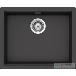   Schock Kiruna N-100L CRISTADUR® Green Line Dusk 556x456 mm gránit kompozit konyhai mosogatótálca, sötétszürke KIRN100LDUSK