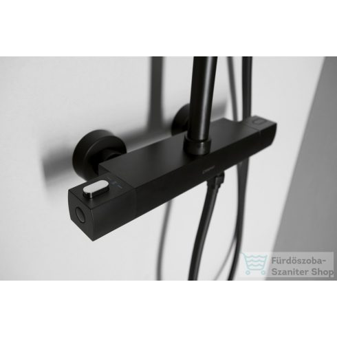 Sapho teleszkópos zuhanyoszlop, termosztátos csapteleppel, zuhanyszettel, fekete (KJ639)