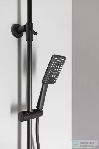 Sapho teleszkópos zuhanyoszlop, termosztátos csapteleppel, zuhanyszettel, fekete (KJ639)