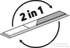 Deante megfordítható zuhanyfolyóka 60 cm-es, rozsdamentes acél, fekete KOS_N06D