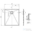 Deante CORREO 100x90 cm-es szögletes zuhanytálca, alabástrom KQR_A45B