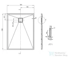 Deante CORREO 120x90 cm-es szögletes zuhanytálca, metal szürke KQR_S43B