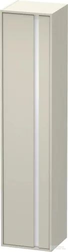 Duravit KETHO 180x40x36 cm-es, 1 ajtós magasszekrény, balos, matt taupe KT1255L9191
