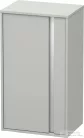 Duravit KETHO 88x50x36 cm-es, 1 ajtós félmagas szekrény, balos, matt betonszürke KT1266L0707