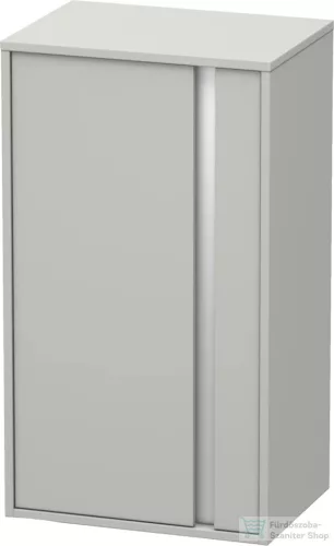 Duravit KETHO 88x50x36 cm-es, 1 ajtós félmagas szekrény, balos, matt betonszürke KT1266L0707