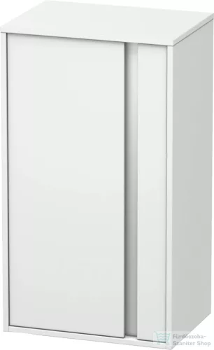 Duravit KETHO 88x50x36 cm-es, 1 ajtós félmagas szekrény, balos, matt fehér KT1266L1818