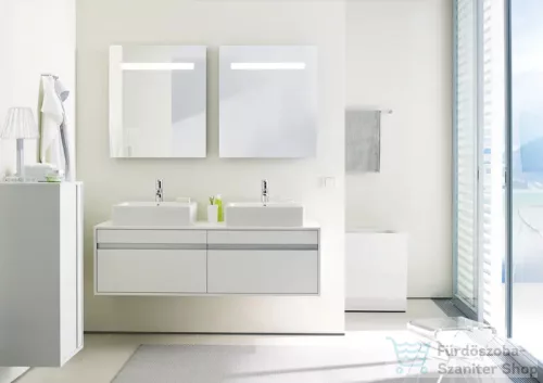 Duravit KETHO 88x50x36 cm-es, 1 ajtós félmagas szekrény, balos, matt fehér KT1266L1818