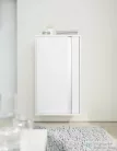 Duravit KETHO 88x50x36 cm-es, 1 ajtós félmagas szekrény, balos, matt fehér KT1266L1818